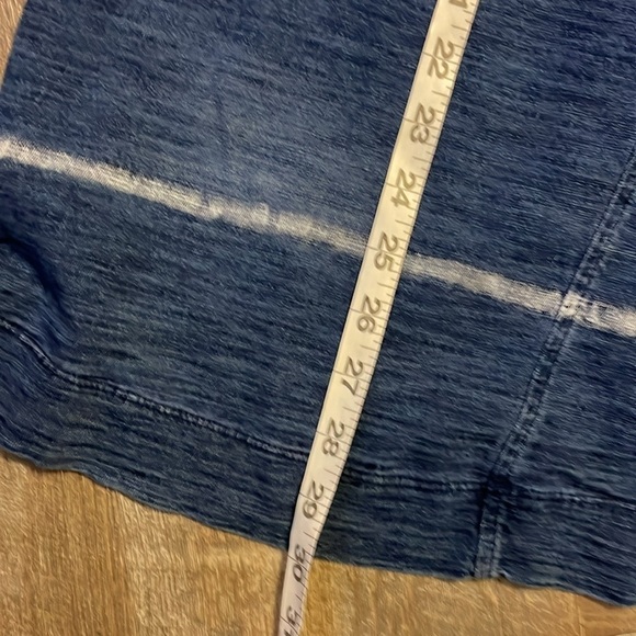 J. Jill Pure Jill Indigo Mini Shift Dress Denim Look Asymmetrical Back size S - Picture 16 of 16